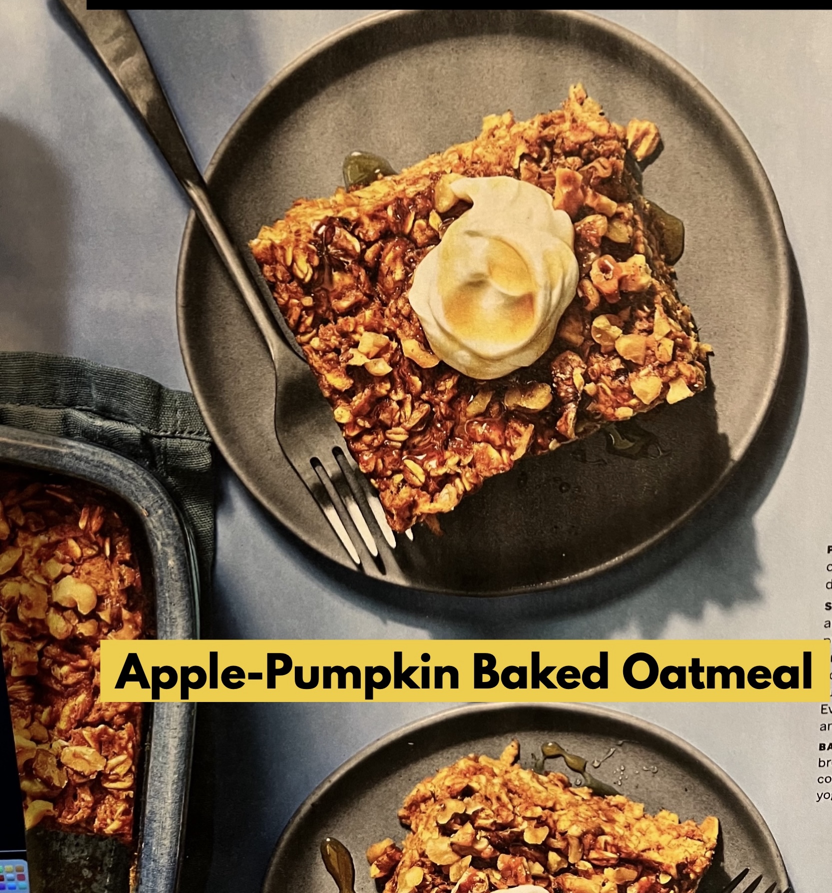 Fall Apple-Pumpkin Baked Oatmeal